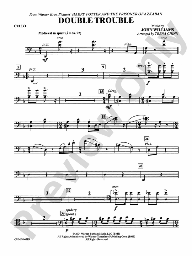 Double Trouble (from Harry Potter and the Prisoner of Azkaban): Cello