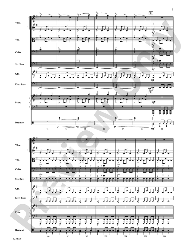 Christmas Eve/Sarajevo 12/24: String Orchestra Conductor Score