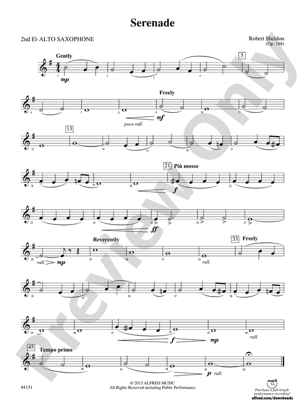 Serenade: 2nd E-flat Alto Saxophone
