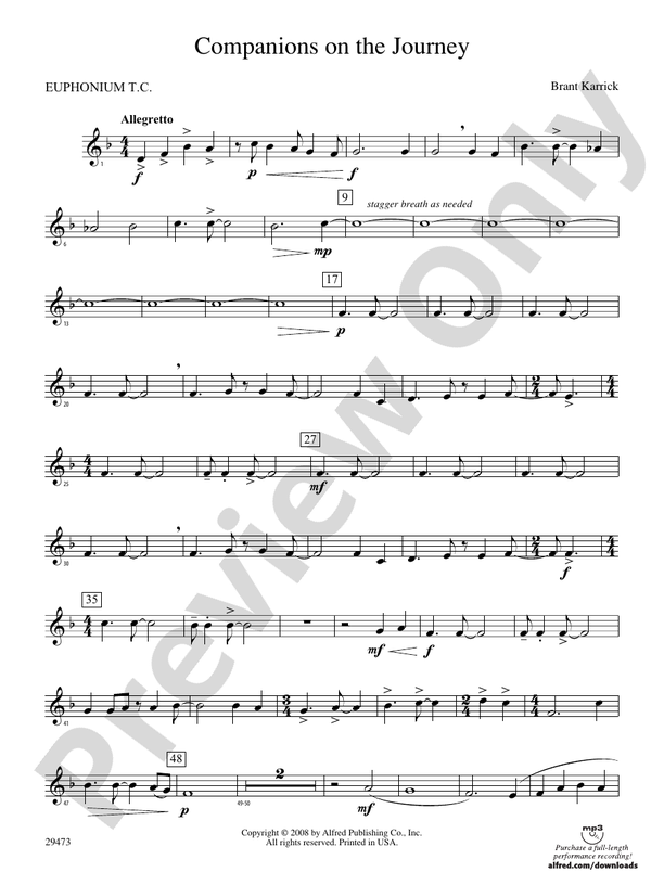 Companions on the Journey Baritone T.C. Baritone T.C. Part Digital