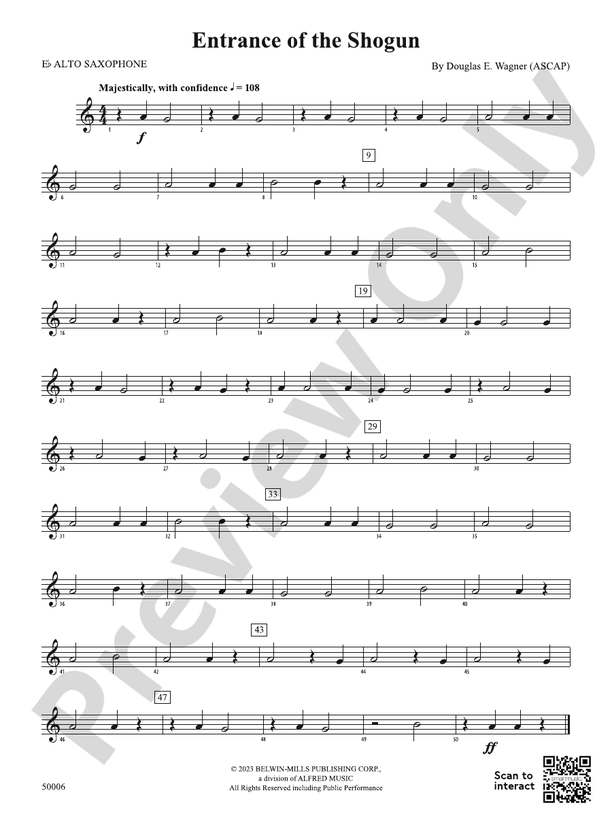 Entrance of the Shogun Eflat Alto Saxophone Eflat Alto Saxophone