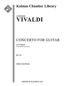 Concerto for Guitar in D, RV 93 (Lute)