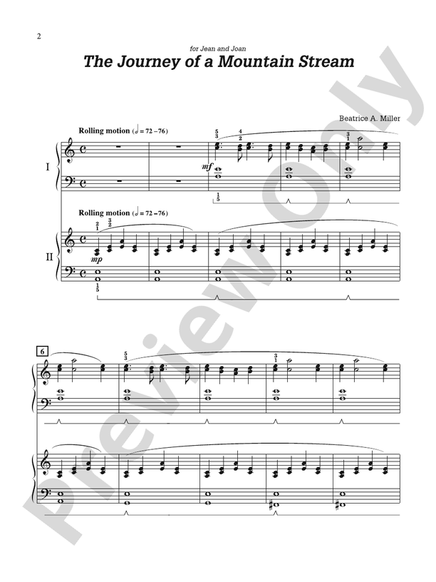 The Journey of a Mountain Stream - Piano Duo (2 Pianos, 4 Hands)