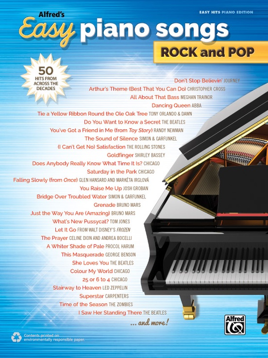 Alfred's Easy Piano Songs: Rock and Pop: Piano/Vocal ...