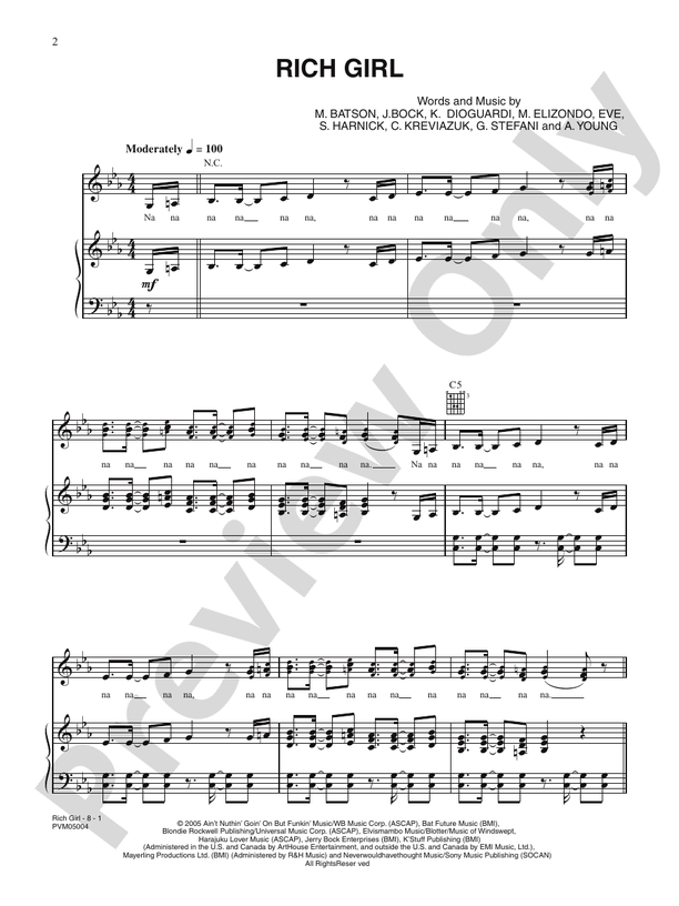 Good Gone Girl sheet music for voice, piano or guitar (PDF)