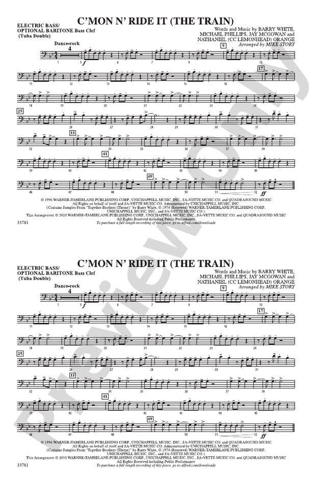 C'mon n' Ride It (The Train) Electric Bass Electric Bass Part