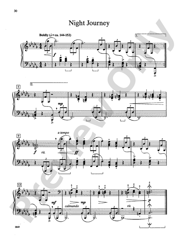 Night Journey - Piano Solo