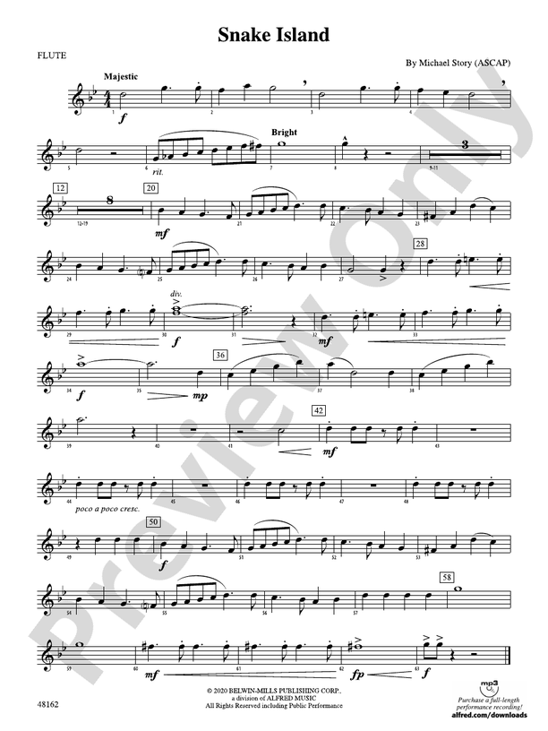 Snake Island: Flute: Flute Part - Digital Sheet Music Download