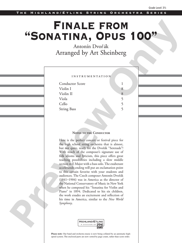 Finale from "Sonatina, Op. 100"