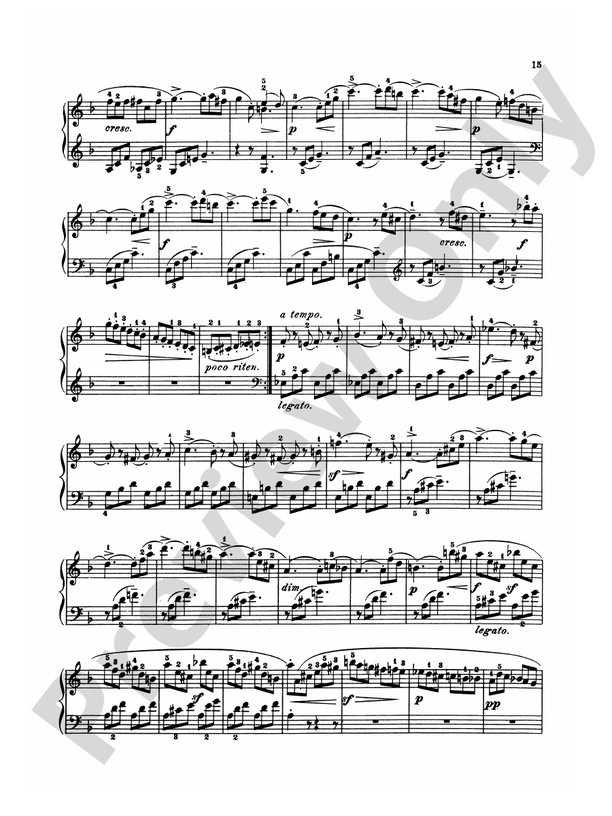 楽譜　デュセック 8 Klavier Sonaten 楽譜 Sonata No. 8, 2nd Movement K. 310 Sheet Music for Piano (Solo