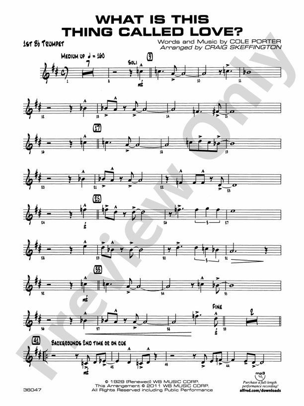 What Is This Thing Called Love? 1st Bflat Trumpet 1st Bflat Trumpet