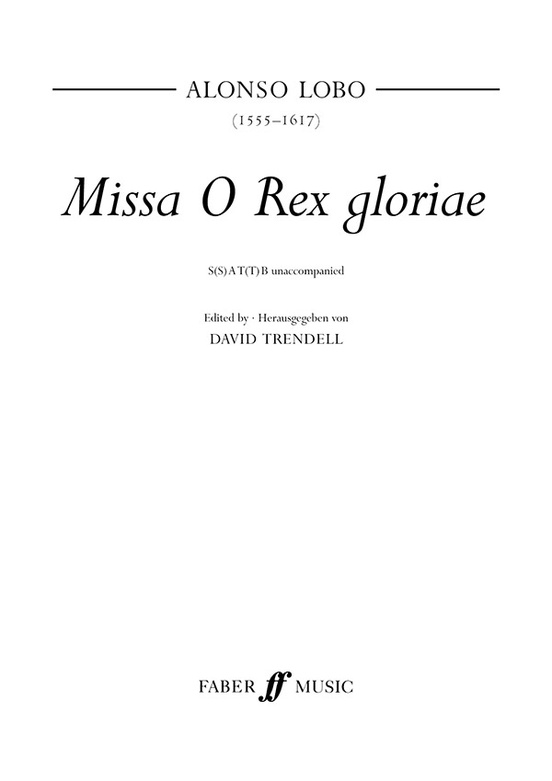 Missa O Rex Gloriae