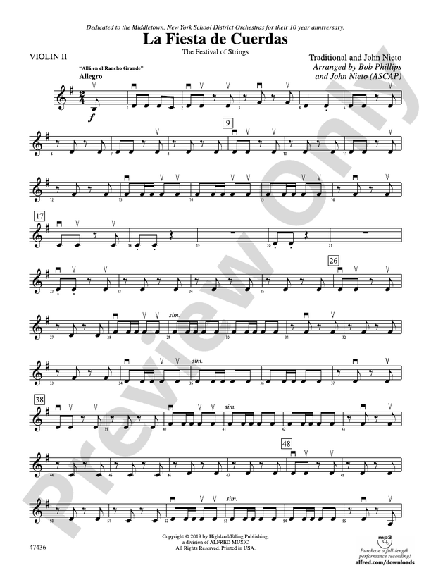 La Fiesta de Cuerdas: 2nd Violin