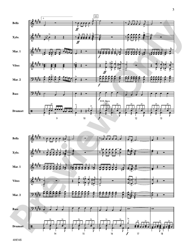 A Beatles Medley: 1963–'64: Percussion Ensemble Conductor Score