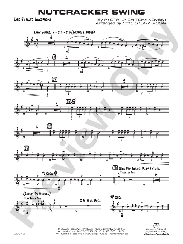 Nutcracker Swing: 2nd E-flat Alto Saxophone