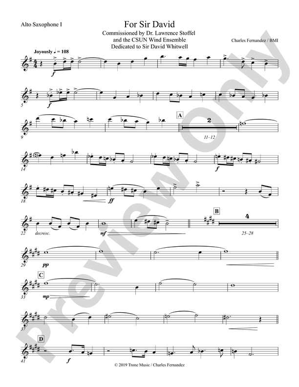 Cantina Band: E-flat Alto Saxophone: E-flat Alto Saxophone Part - Digital Sheet  Music Download