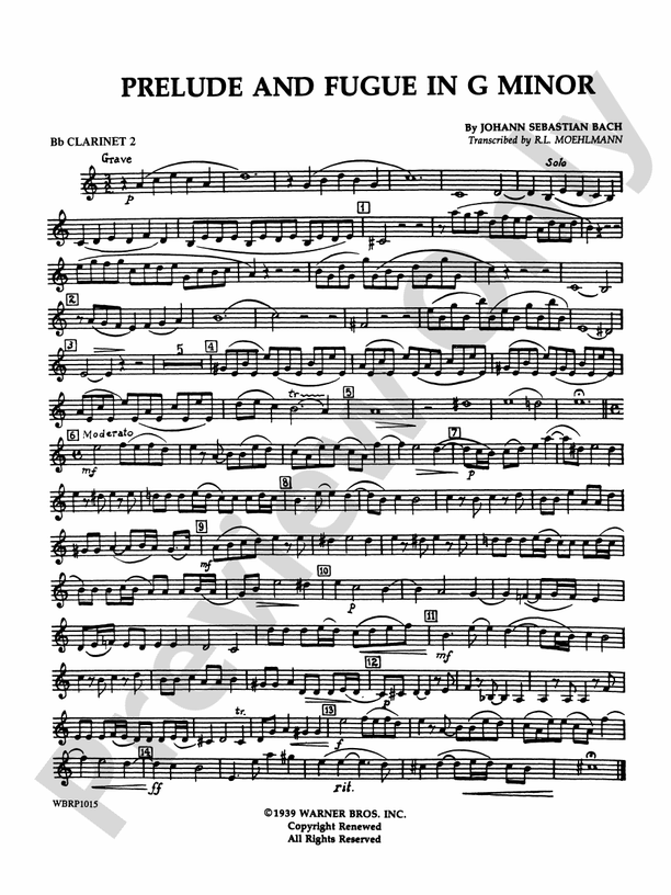 Prelude and Fugue in G Minor 2nd Bflat 2nd Bflat