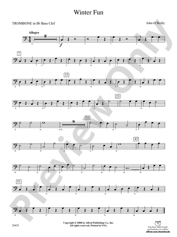 Winter Fun (wp) 1st Bflat Trombone B.C. (wp) 1st Bflat Trombone B.C