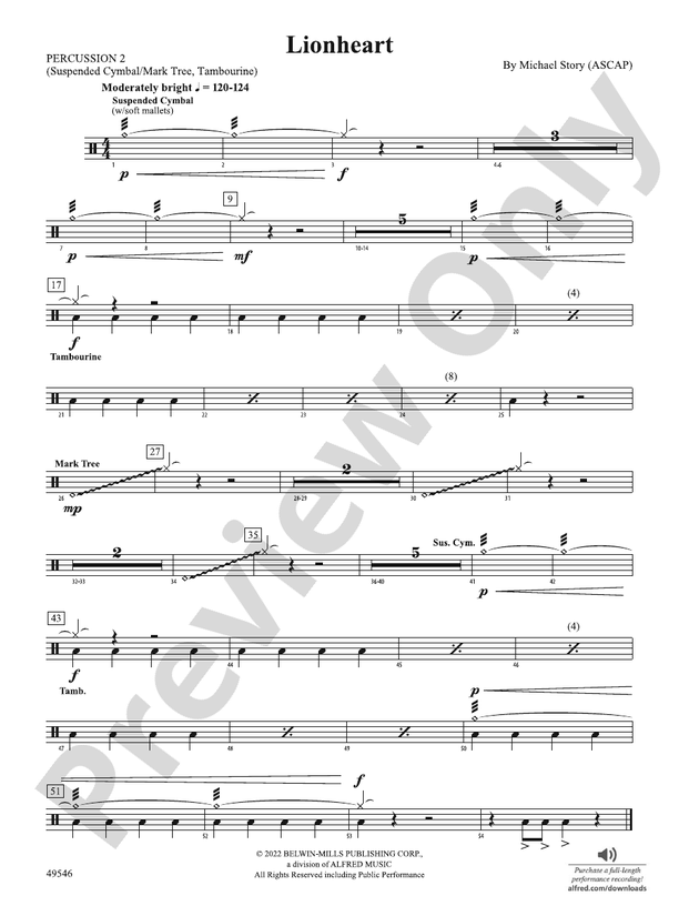 Lionheart: 2nd Percussion