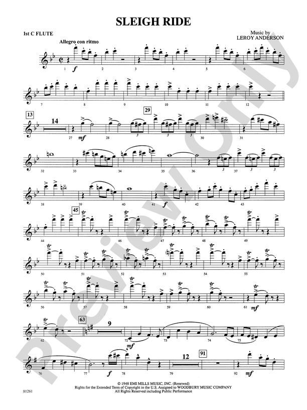 Sleigh Ride: Flute
