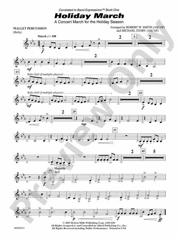 Holiday March (A Concert March for the Holiday Season) Mallets