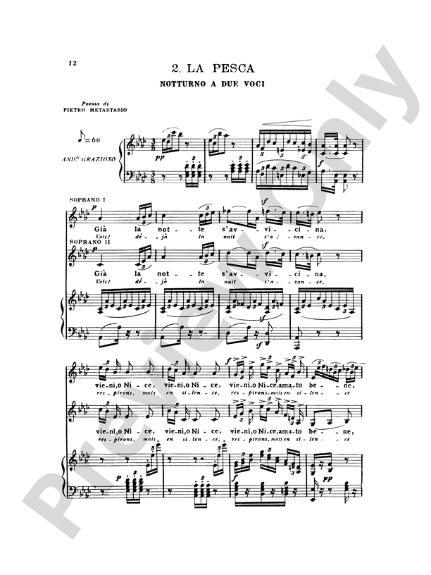 Rossini: Soirées Musicales, Volume II (Italian/French): 2. La Pesca Part -  Digital Sheet Music Download