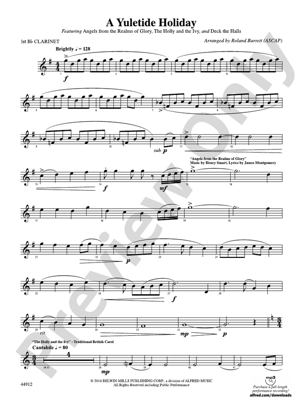 A Yuletide Holiday 1st Bflat 1st Bflat Part