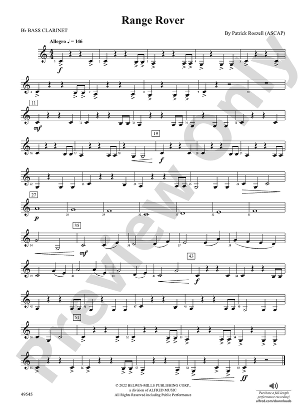 Range Rover Bflat Bass Bflat Bass Part Digital