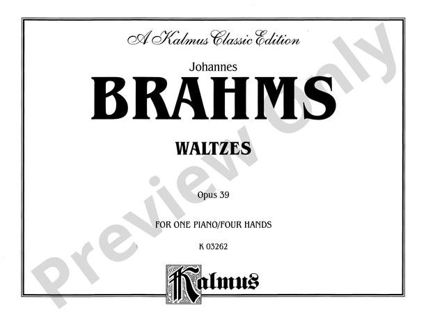 Brahms: Waltzes, Op. 39