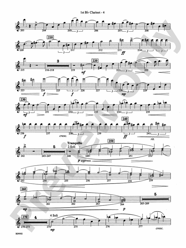 Symphony No. 3 for Band: 1st B-flat Clarinet: 1st B-flat Symphony No. 3 for Band: 1st B-flat Clarinet: 1st B-flat