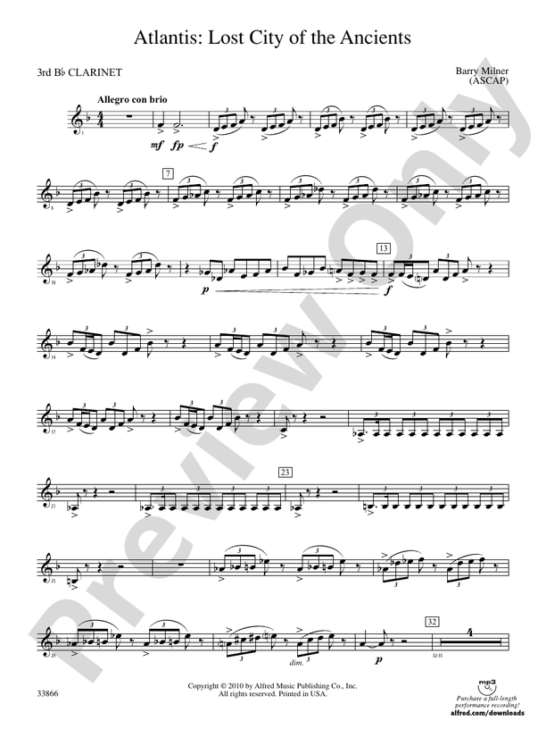 Atlantis Lost City of the Ancients 3rd Bflat 3rd Bflat