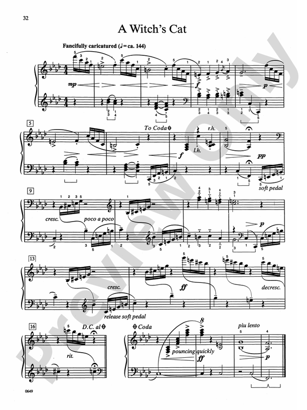 A Witch's Cat - Piano Solo