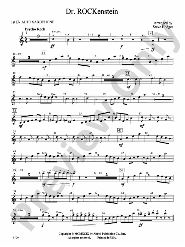 Dr. Rockenstein: E-flat Alto Saxophone