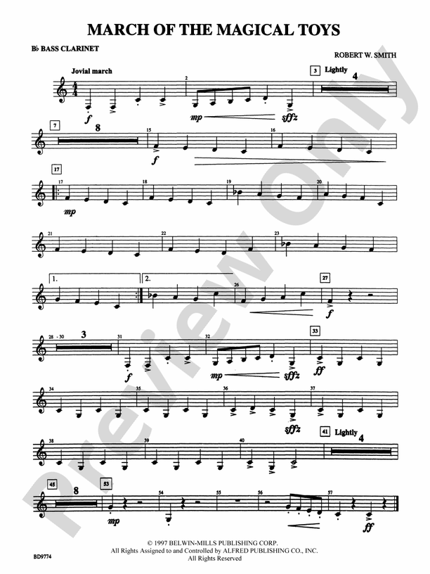 March of the Magical Toys: B-flat Bass Clarinet: B-flat Bass Clarinet ...