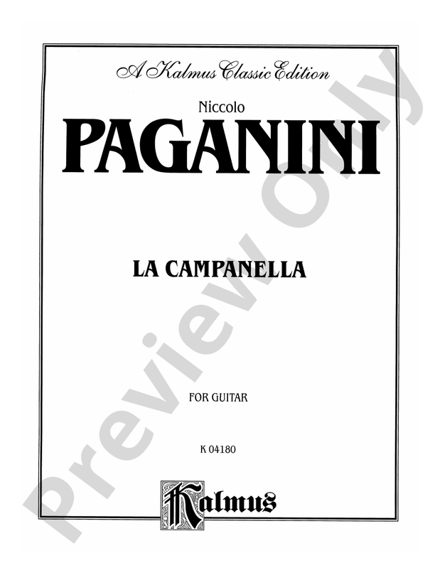 Paganini: La Campanella: La Campanella Part - Digital Sheet Music