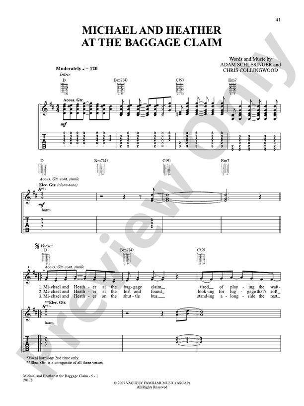 Michael And Heather At The Baggage Claim Guitar Fountains of Wayne