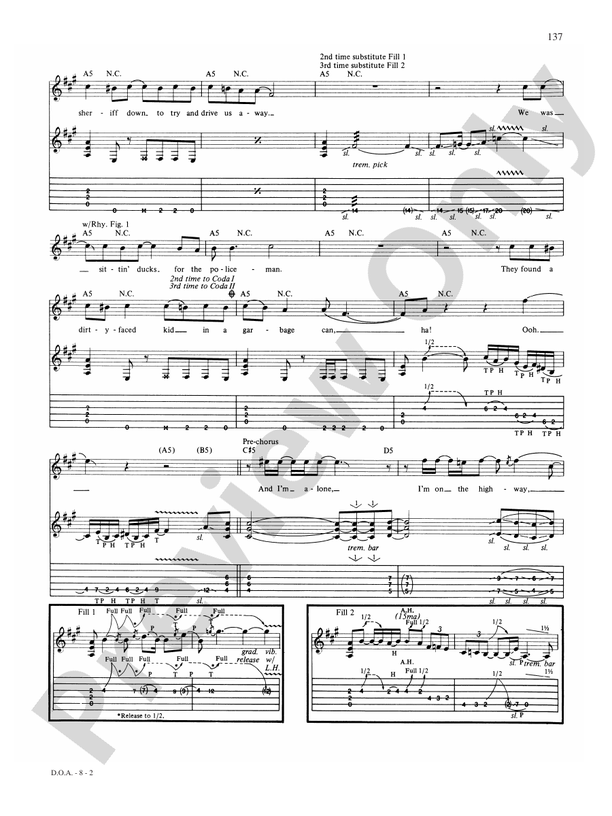 D O A Guitar Van Halen Digital Sheet Music Download d-o-a-guitar-van-halen-digital-sheet-music-download