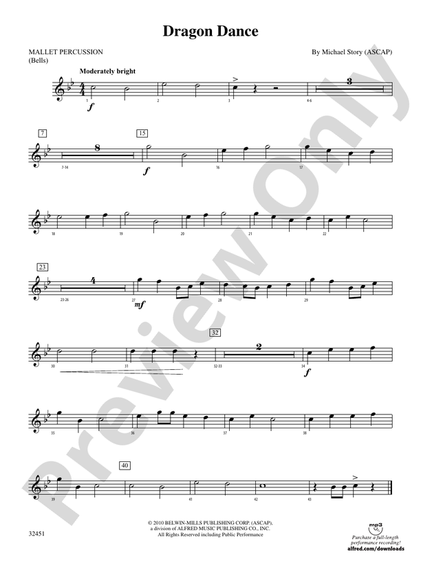 Dragon Dance: Mallets: Mallets Part - Digital Sheet Music Download