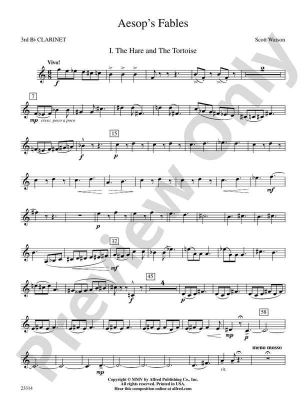 Aesop's Fables 3rd Bflat 3rd Bflat Part Digital