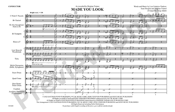 Made You Look by Meghan Trainor - Drum Set - Digital Sheet Music