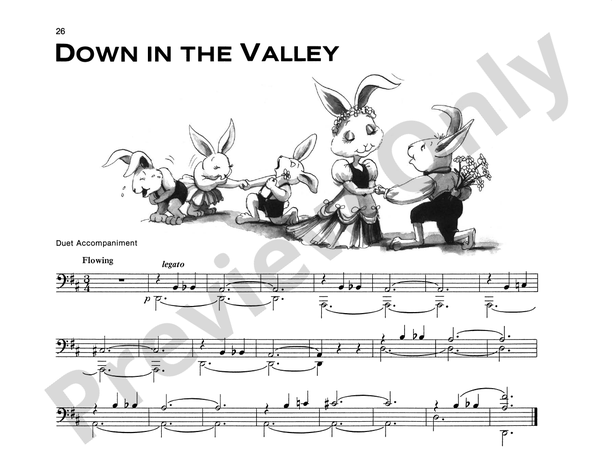 Down in the Valley - Piano Solo (with Optional Duet Accompaniments)