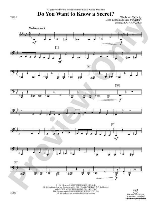 Do You Want to Know a Secret?: Tuba