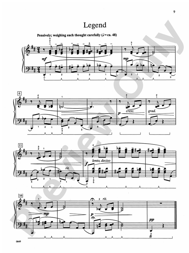 Legend - Piano Solo