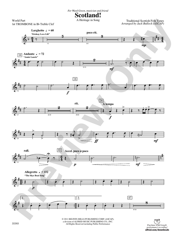 Scotland!: (wp) 1st B-flat Trombone T.C.