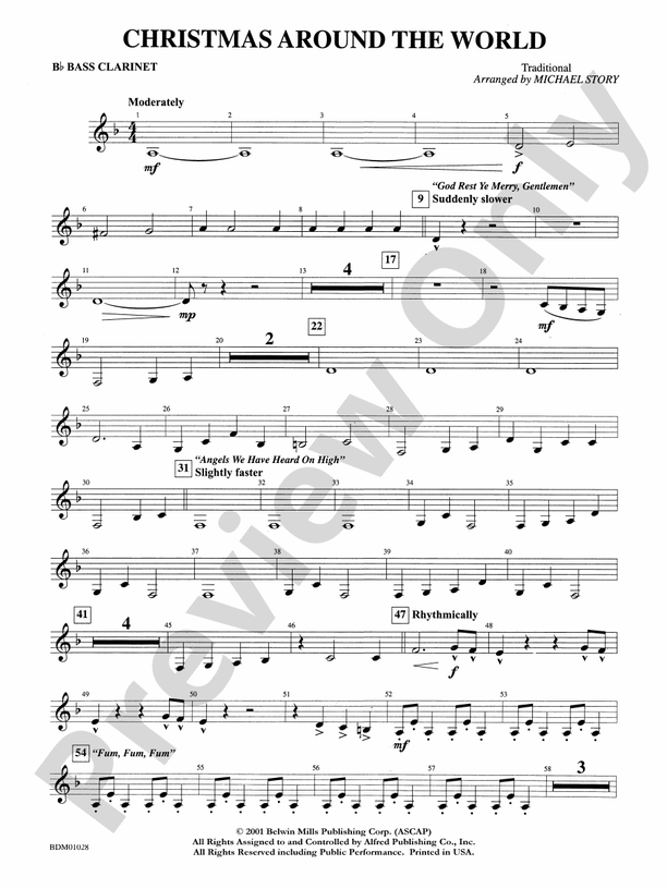 Christmas Around the World Bflat Bass Bflat Bass