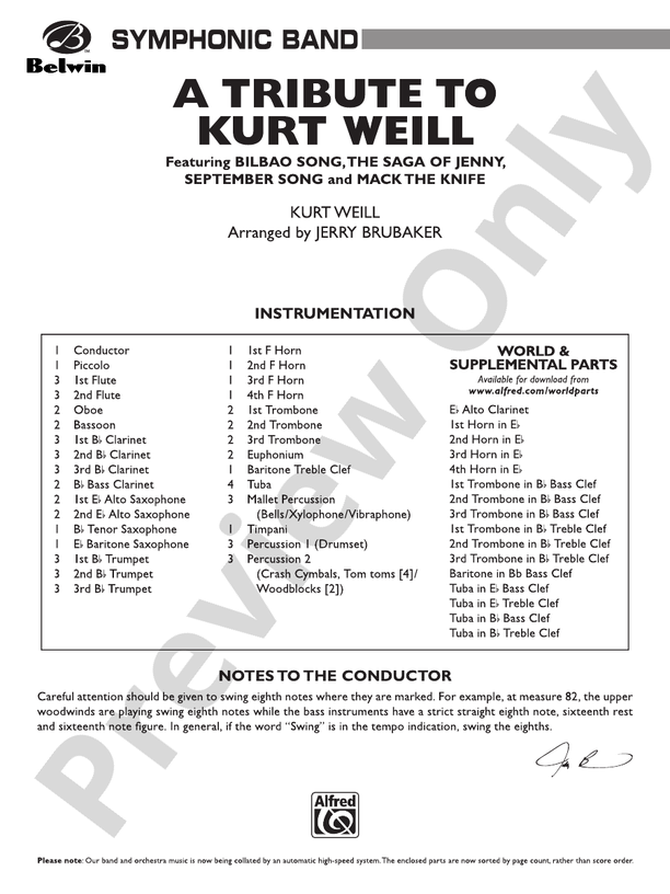 A Tribute to Kurt Weill
