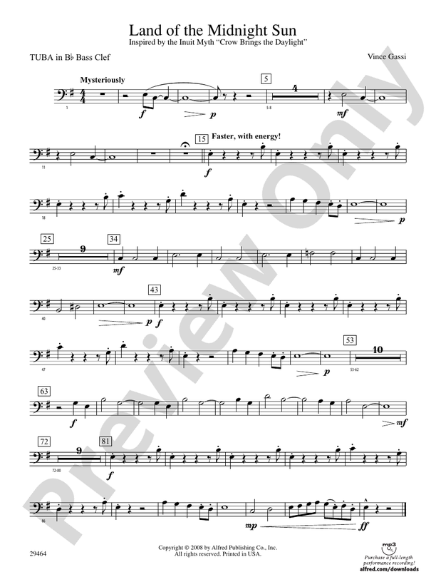 Land of the Midnight Sun: Concert Band Conductor Score & Parts: Vince Gassi  - Digital Sheet Music Download