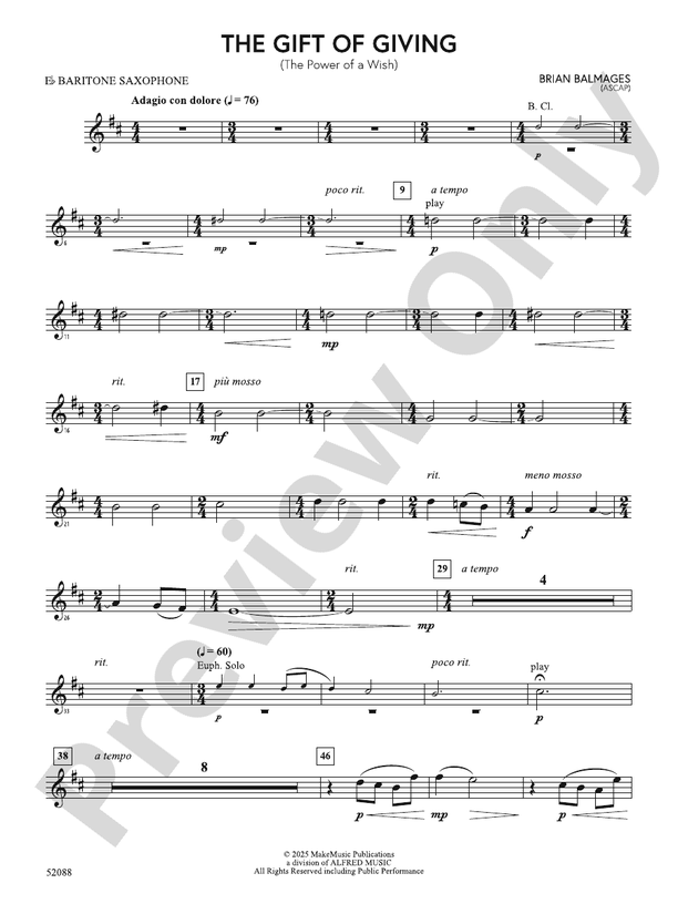The Gift of Giving: E-flat Baritone Saxophone
