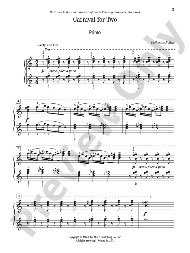 Carnival for Two - Piano Duet (1 Piano, 4 Hands)