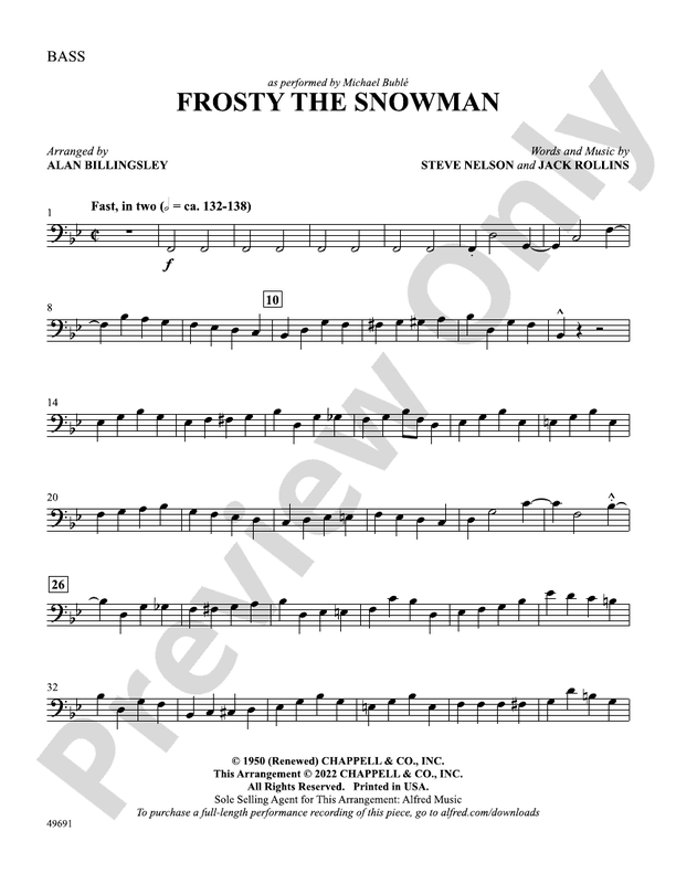 Frosty the Snowman: SATB Choral Octavo: Jack Rollins
